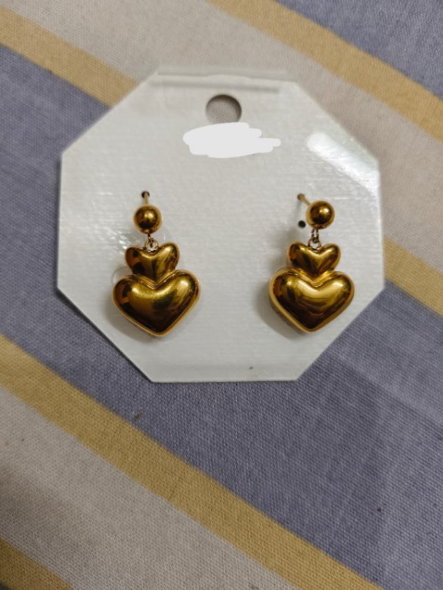 Double heart earring